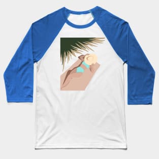 Woman at the beach 5 Baseball T-Shirt